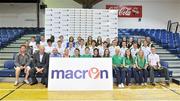 8 June 2013; Ireland U16 and U18 boy's and girls with their coaches and team manager after recieving their International caps. Basketball Ireland Annual Awards 2012/2013, National Basketball Arena, Tallaght, Dublin. Picture credit: Barry Cregg / SPORTSFILE