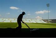 9 June 2013; Groundaman Nicky Grene after marking the white lines before the games. Munster GAA Hurling Senior Championship Semi-Final, Limerick v Tipperary, Gaelic Grounds, Limerick. Picture credit: Ray McManus / SPORTSFILE