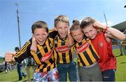 9 June 2013; Kilkenny supporters, from left, Darragh Coughlan, age 11, Josh Delahunty, age 11, Patrick Coughlan, age 6, Willem Smith, age 12, from Muckalee, Co. Kilkenny, before the match. Leinster GAA Hurling Senior Championship Quarter-Final, Offaly v Kilkenny, O'Connor Park, Tullamore, Co. Offaly. Picture credit: Brian Lawless / SPORTSFILE