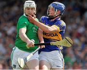 9 June 2013; Tom Condon, Limerick, in action against Pa Bourke, Tipperary. Munster GAA Hurling Senior Championship Semi-Final, Limerick v Tipperary, Gaelic Grounds, Limerick. Picture credit: Pat Murphy / SPORTSFILE