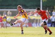 9 June 2013; PJ Banville, Wexford in action against John Bingham, Louth. Leinster GAA Football Senior Championship Quarter-Final, Louth v Wexford, County Grounds, Drogheda, Co. Louth. Picture credit: Dáire Brennan / SPORTSFILE