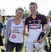 9 June 2013; Wexford goalkeeper Anthony Masterson, with Anne Sinnott after the game. Leinster GAA Football Senior Championship Quarter-Final, Louth v Wexford, County Grounds, Drogheda, Co. Louth. Picture credit: Dáire Brennan / SPORTSFILE