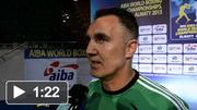 Ireland coach Billy Walsh speaking after Joseph Ward's victory over Mateusz Tryc, Poland, in their 81Kg bout at the 2013 AIBA World Boxing Championships in Almaty, Kazakhstan.