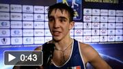 Ireland's Michael Conlan speaking to Kenneth Egan after beating Mexico's Brian Gonzalez in the Men's Bantamweight 56Kg Last 16 bout at the 2013 AIBA World Boxing Championships in Almaty,Kazakhstan.