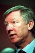 23 February 2000; Manchester United Manager Sir Alex Ferguson at the launch of the Shelbourne F.C. & Manchester United Strategic Alliance in Sports Link. Sports link, Co. Dublin. Soccer. Picture credit; Dave Maher/SPORTSFILE