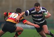22 January 2000; Girvan Dempsey, Terenure is tackled by Barry Everitt, Lansdowne during the A.I.B. League Divison 1, Lansdowne v Terenure, Lansdowne Road, Dublin. Rugby. Picture credit; Matt Browne/SPORTSFILE.
