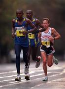 25 October 1999; Kenya's Erick Kiplagat (6), John Mutai, Kenya (2) and Gerry Healy, Ireland (4) during The 1999 98FM Dublin City Marathon, O'Connell Street, Dublin. Athletics. Picture credit; Brendan Moran/SPORTSFILE