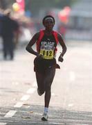 25 October 1999; Kenya's Esther Kiplagat on her way to winning The 1999 98FM Dublin City Marathon, O'Connell Street, Dublin. Athletics. Picture credit; Brendan Moran/SPORTSFILE