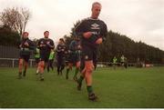 11 November 1999; Mick McCarthy Republic of Ireland Manager leads his team in a traing run, Republic of Ireland training session, Tolka Rovers, Dublin. Soccer. Picture credit; David Maher/SPORTSFILE