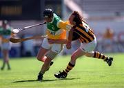 11 July 1999; Billy Dooley, Offaly in action against Willie O'Connor, Kilkenny, Kilkenny v Offaly, Leinster Hurling Final, Croke Park, Dublin. Picture credit; Ray McManus/SPORTSFILE