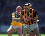 11 July 1999; Canice Brennan, Kilkenny, in action against John Troy, Offaly. Kilkenny v Offaly, Leinster Hurling Final, Croke Park, Dublin. Picture credit; Ray McManus/SPORTSFILE