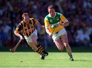 11 July 1999; John Ryan, Offaly in action against Willie O'Connor, Kilkenny. Kilkenny v Offaly, Leinster Hurling Final, Croke Park, Dublin. Picture credit; Brendan Moran/SPORTSFILE