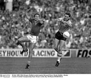 30 July 1989; Mick Deegan, Dublin, in action against Bernard Flynn, Meath. Leinster Football Championship Final, Dublin v Meath, Croke Park, Dublin. Picture credit: Ray McManus / SPORTSFILE