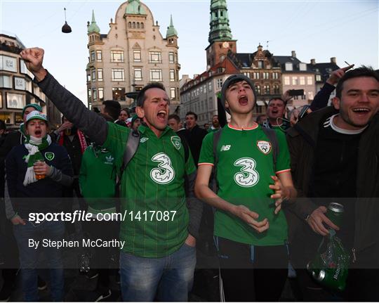 Republic of Ireland supporters in Copenhagen