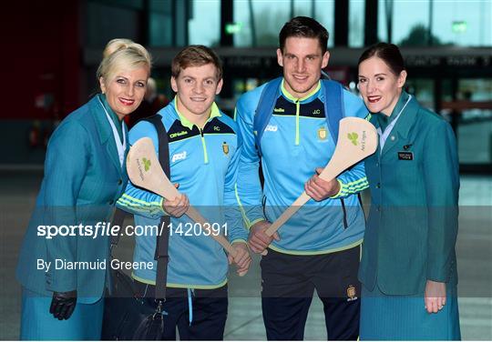 Aer Lingus send off for the Clare Hurling Team competing in the AIG Fenway Hurling Classic