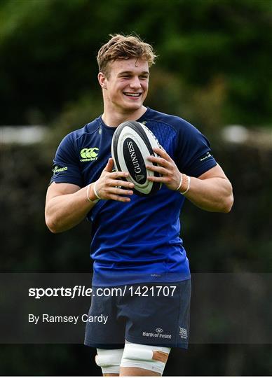 Leinster Rugby Squad Training and Press Conference