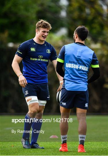 Leinster Rugby Squad Training and Press Conference