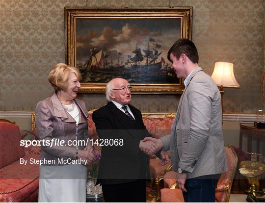 President Michael D Higgins hosts a reception for Galway Senior and Minor Hurlers