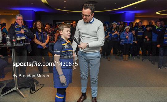 Pre-Match Activites at Leinster v Exeter Chiefs - European Rugby Champions Cup Pool 3 Round 4