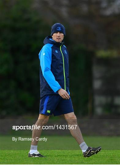 Leinster Rugby Squad Training and Press Conference