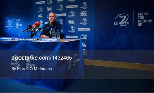 Leinster Rugby Squad Training and Press Conference