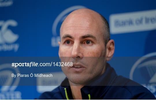 Leinster Rugby Squad Training and Press Conference