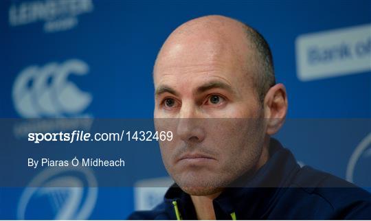 Leinster Rugby Squad Training and Press Conference