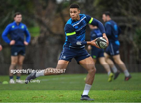 Leinster Rugby Squad Training and Press Conference