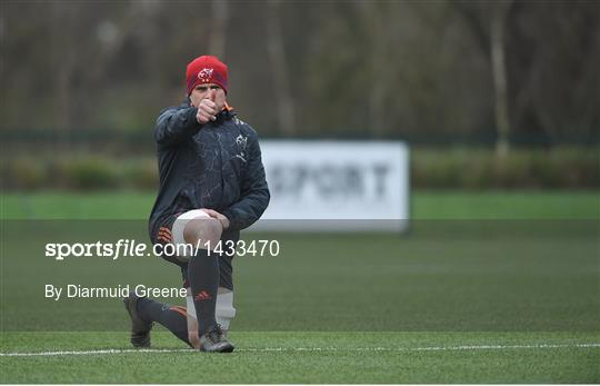 Munster Rugby Squad Training and Press Conference