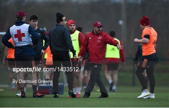 Munster Rugby Squad Training and Press Conference