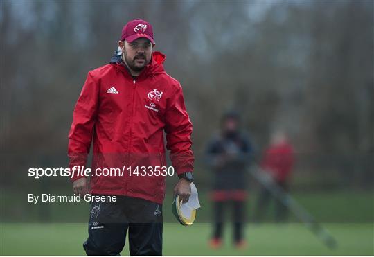 Munster Rugby Squad Training and Press Conference