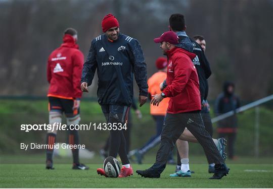 Munster Rugby Squad Training and Press Conference