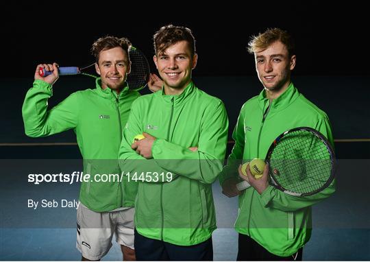 Irish Davis Cup team practice session Irish Davis Cup team practice session