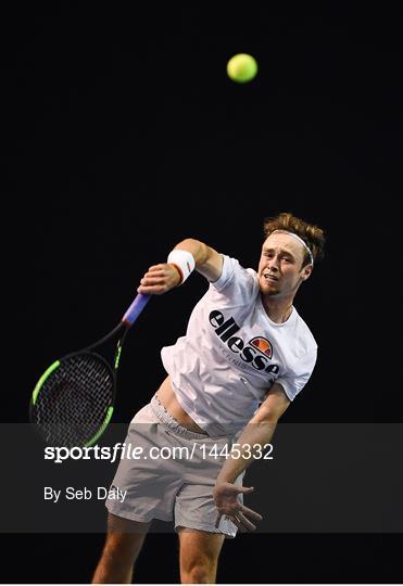 Irish Davis Cup team practice session