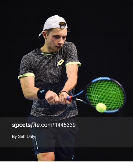 Irish Davis Cup team practice session Irish Davis Cup team practice session