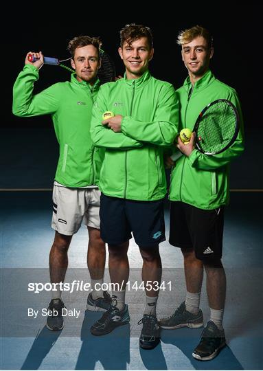 Irish Davis Cup team practice session Irish Davis Cup team practice session