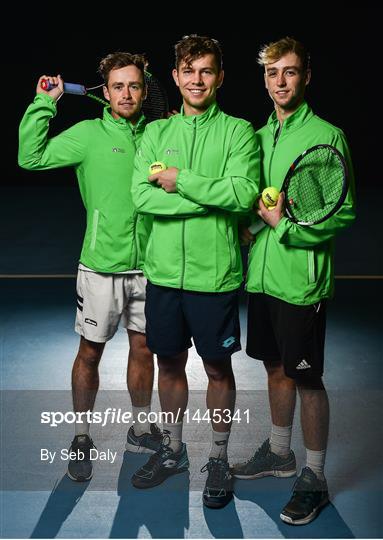 Irish Davis Cup team practice session