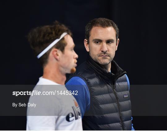 Irish Davis Cup team practice session