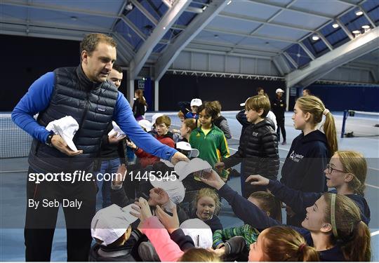 Irish Davis Cup team practice session Irish Davis Cup team practice session