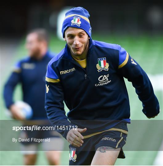 Italy Rugby Captain's Run and Press Conference