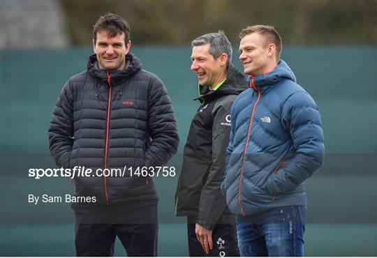 Ireland Rugby Squad Training and Press Conference