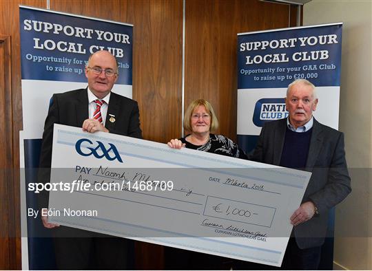 Presentation of prizes to the winners of the GAA National Club Draw