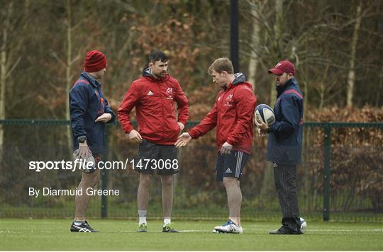 Munster Rugby Squad Training and Press Conference