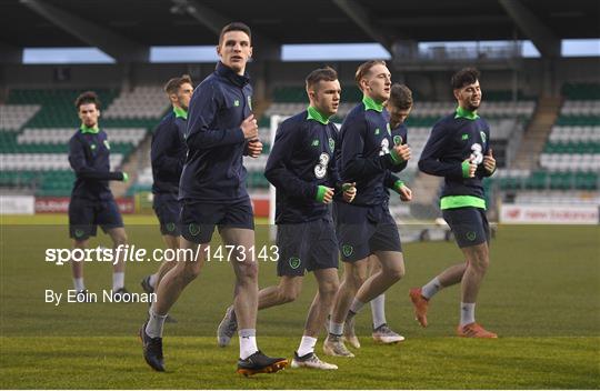 Republic of Ireland U21 Squad Training and Press Conference