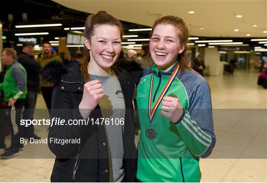 Team Ireland Boxing homecoming from the European U22 Championships