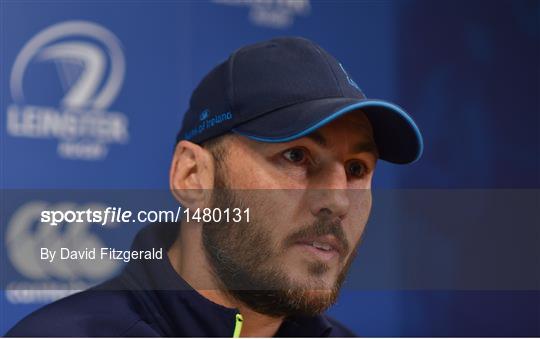 Leinster Rugby Squad Training and Press Conference