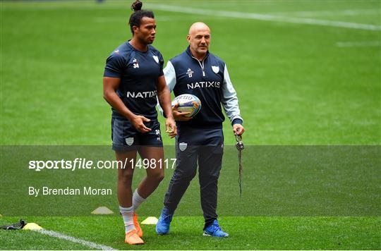 Racing 92 Rugby Captain's Run and Press Conference