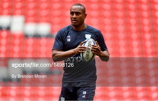 Racing 92 Rugby Captain's Run and Press Conference