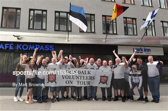 Dundalk team arrive in Tallinn ahead of the UEFA Europa League 1st Qualifying Round First Leg match