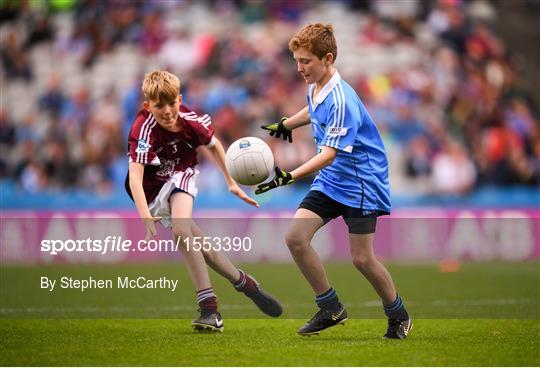 INTO Cumann na mBunscol GAA Respect Exhibition Go Games at Dublin v Galway - GAA Football All-Ireland Senior Championship Semi Final INTO Cumann na mBunscol GAA Respect Exhibition Go Games at Dublin v Galway - GAA Football All-Ireland Senior Championship Semi Final